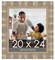 20x24 Wide Bamboo Picture Frame with UV-Resistant Acrylic & Acid Free Backing, Available in 4 Finishes - Brown, Black, Silver, and Natural